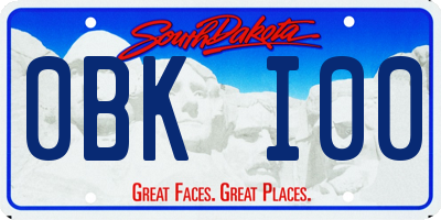 SD license plate 0BKI00