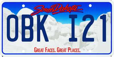 SD license plate 0BKI21