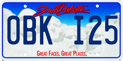 SD license plate 0BKI25
