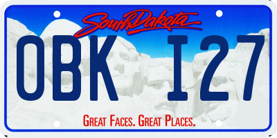 SD license plate 0BKI27