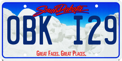 SD license plate 0BKI29