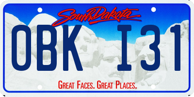 SD license plate 0BKI31
