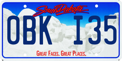 SD license plate 0BKI35