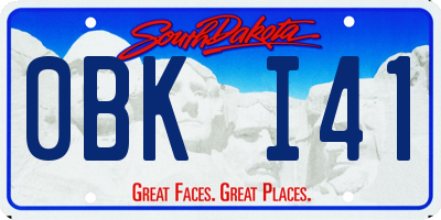 SD license plate 0BKI41