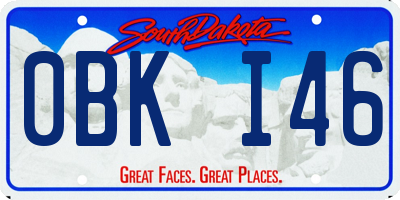 SD license plate 0BKI46