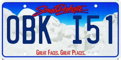 SD license plate 0BKI51