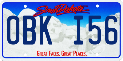 SD license plate 0BKI56