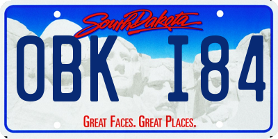 SD license plate 0BKI84