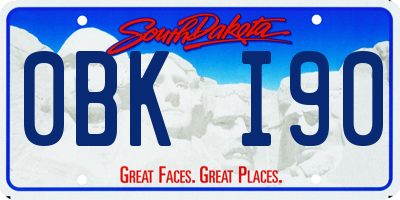 SD license plate 0BKI90
