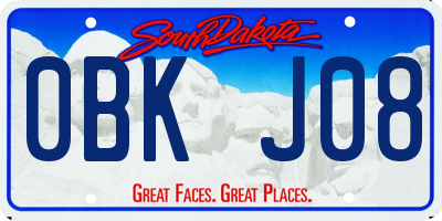 SD license plate 0BKJ08