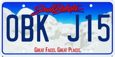 SD license plate 0BKJ15