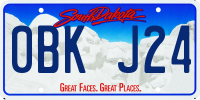 SD license plate 0BKJ24