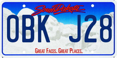 SD license plate 0BKJ28