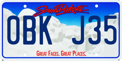 SD license plate 0BKJ35