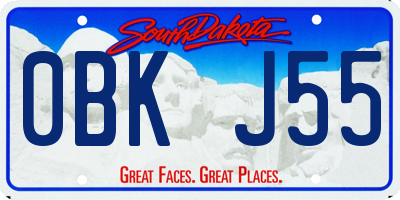 SD license plate 0BKJ55