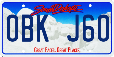 SD license plate 0BKJ60