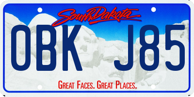 SD license plate 0BKJ85