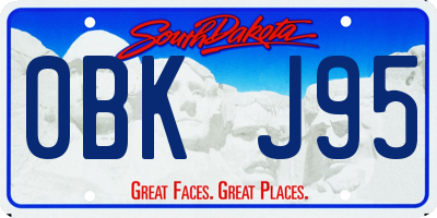 SD license plate 0BKJ95