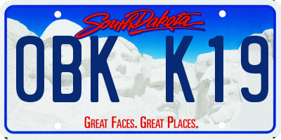 SD license plate 0BKK19