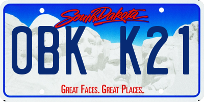 SD license plate 0BKK21