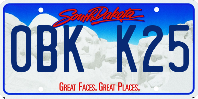 SD license plate 0BKK25
