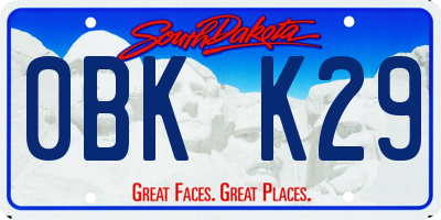 SD license plate 0BKK29