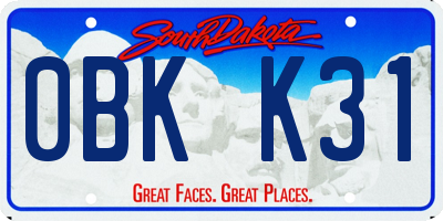 SD license plate 0BKK31