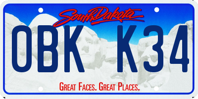 SD license plate 0BKK34