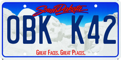 SD license plate 0BKK42