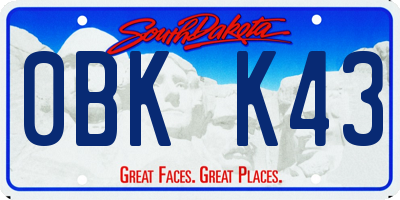 SD license plate 0BKK43