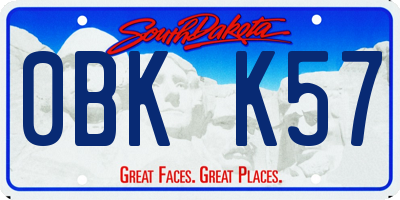 SD license plate 0BKK57
