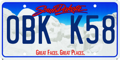 SD license plate 0BKK58