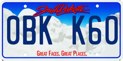 SD license plate 0BKK60