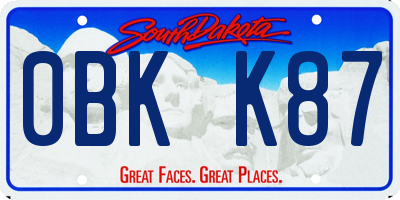 SD license plate 0BKK87