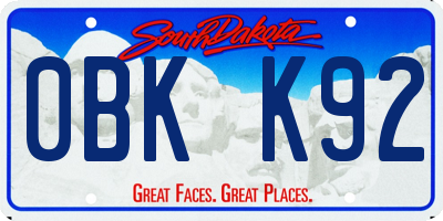 SD license plate 0BKK92