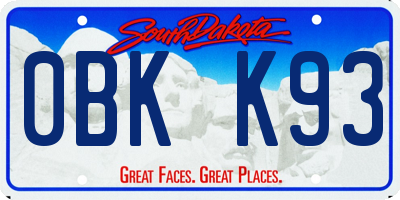 SD license plate 0BKK93