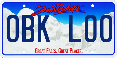 SD license plate 0BKL00
