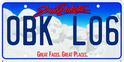 SD license plate 0BKL06