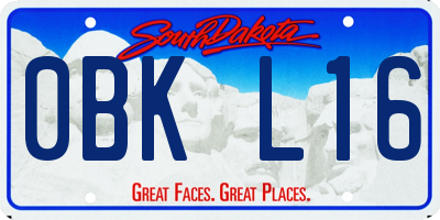 SD license plate 0BKL16