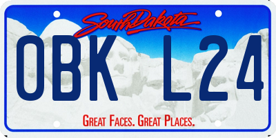 SD license plate 0BKL24