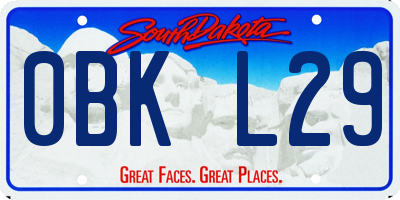 SD license plate 0BKL29