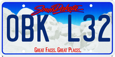 SD license plate 0BKL32
