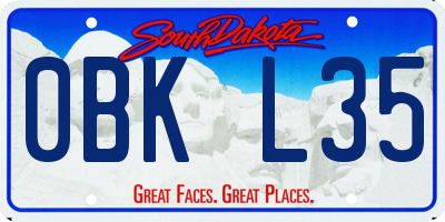 SD license plate 0BKL35