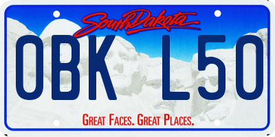 SD license plate 0BKL50
