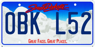 SD license plate 0BKL52