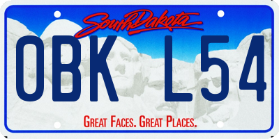 SD license plate 0BKL54