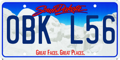 SD license plate 0BKL56