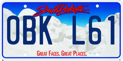 SD license plate 0BKL61