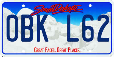 SD license plate 0BKL62