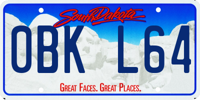 SD license plate 0BKL64